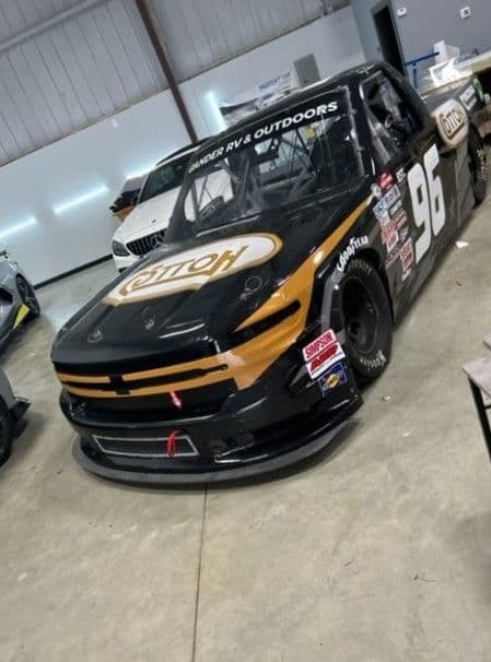 A race car with the number 96 on it